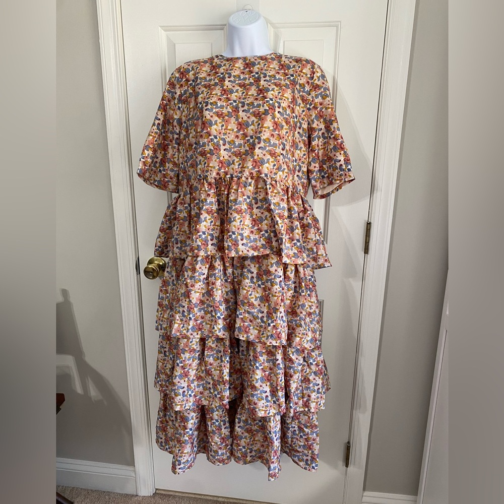 Jessakae tiered midi-dress